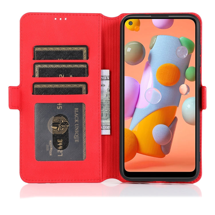 For Samsung Galaxy A11 Retro Magnetic Closing Clasp Horizontal Flip Leather Case with Holder & Card Slots & Photo Frame & Wallet