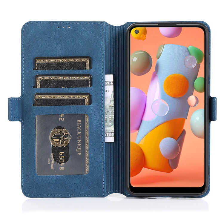 For Samsung Galaxy A11 Retro Magnetic Closing Clasp Horizontal Flip Leather Case with Holder & Card Slots & Photo Frame & Wallet