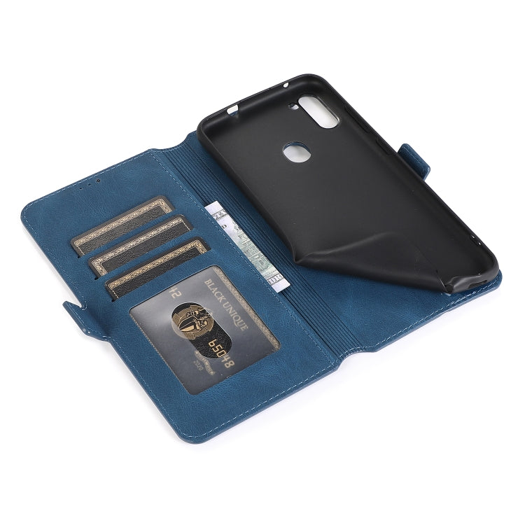 For Samsung Galaxy A11 Retro Magnetic Closing Clasp Horizontal Flip Leather Case with Holder & Card Slots & Photo Frame & Wallet