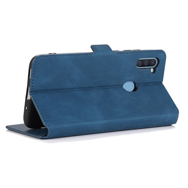 For Samsung Galaxy A11 Retro Magnetic Closing Clasp Horizontal Flip Leather Case with Holder & Card Slots & Photo Frame & Wallet