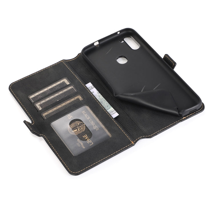 For Samsung Galaxy A11 Retro Magnetic Closing Clasp Horizontal Flip Leather Case with Holder & Card Slots & Photo Frame & Wallet