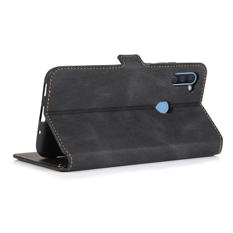 For Samsung Galaxy A11 Retro Magnetic Closing Clasp Horizontal Flip Leather Case with Holder & Card Slots & Photo Frame & Wallet