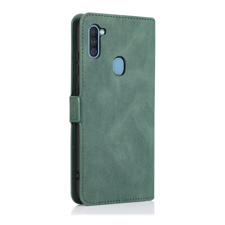 For Samsung Galaxy A11 Retro Magnetic Closing Clasp Horizontal Flip Leather Case with Holder & Card Slots & Photo Frame & Wallet