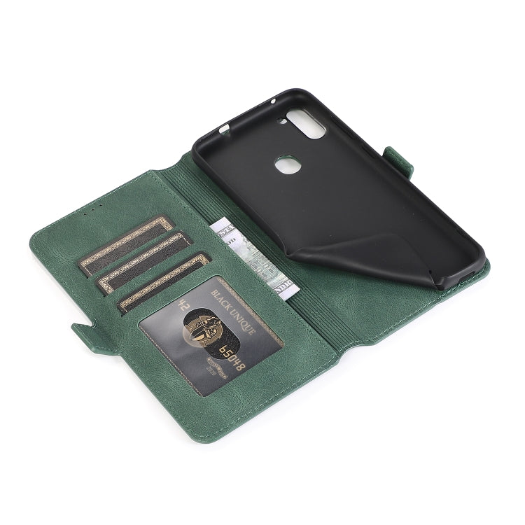 For Samsung Galaxy A11 Retro Magnetic Closing Clasp Horizontal Flip Leather Case with Holder & Card Slots & Photo Frame & Wallet