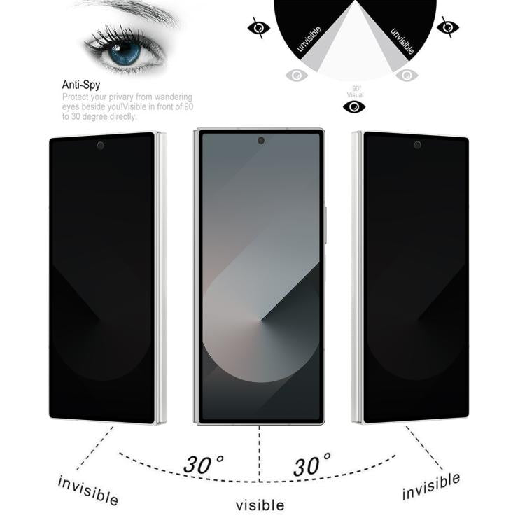 For Samsung Galaxy Z Fold7 5G 25pcs Silk Full Cover 360-degree Privacy Tempered Glass Film