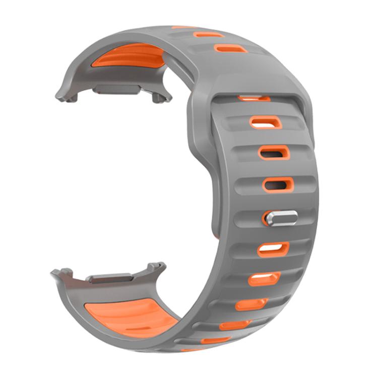 For Samsung Galaxy Watch Ultra 47mm / Ultra 2025 Striped Two Color Silicone Watch Band