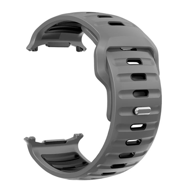 For Samsung Galaxy Watch Ultra 47mm / Ultra 2025 Striped Two Color Silicone Watch Band