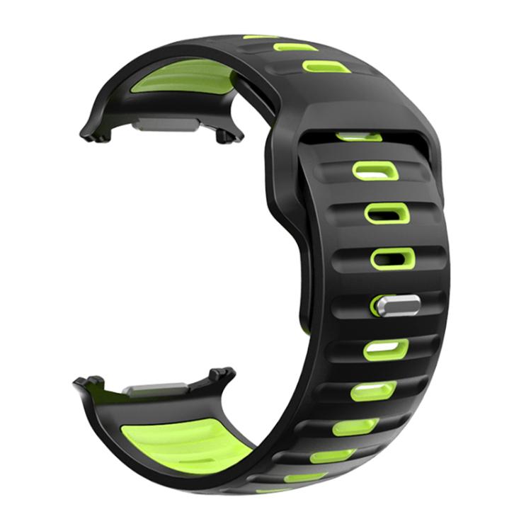 For Samsung Galaxy Watch Ultra 47mm / Ultra 2025 Striped Two Color Silicone Watch Band