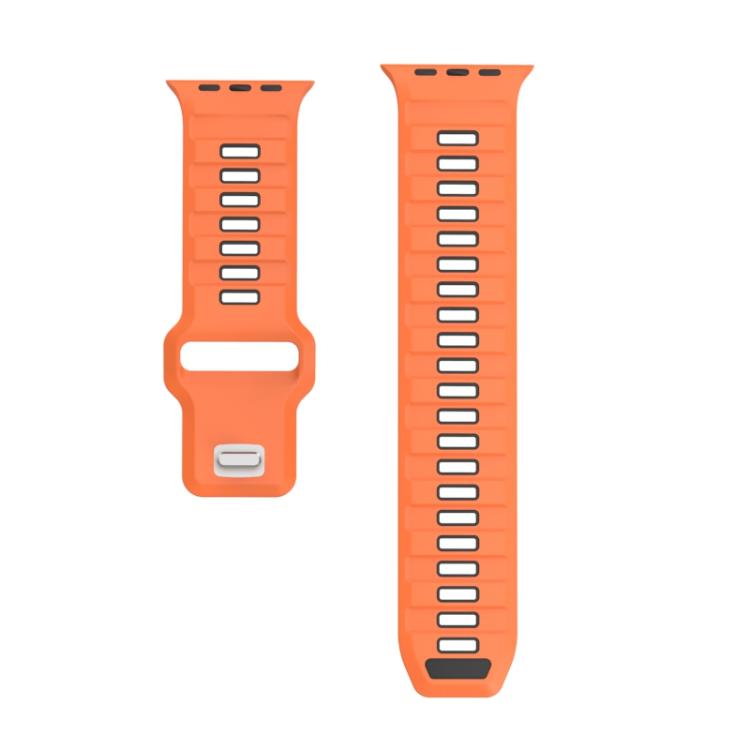 For Apple Watch 46mm / 49mm / 45mm / 44mm Checkered Reverse Buckle Silicone Watch Band