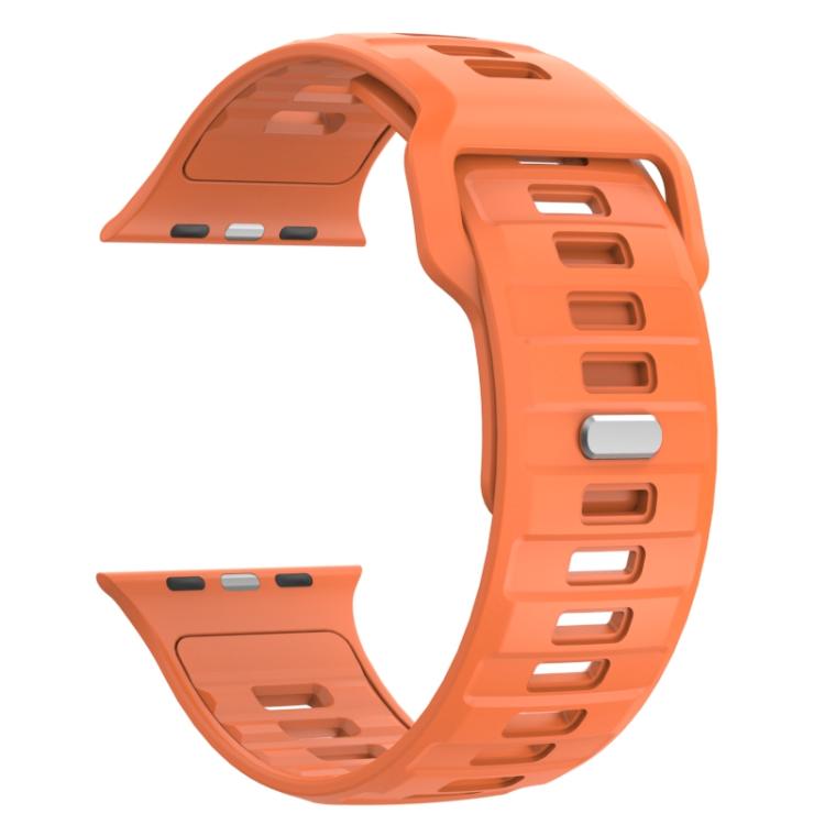 For Apple Watch 46mm / 49mm / 45mm / 44mm Checkered Reverse Buckle Silicone Watch Band