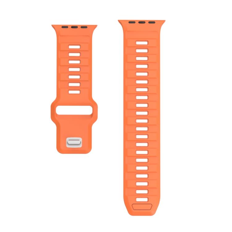 For Apple Watch 46mm / 49mm / 45mm / 44mm Checkered Reverse Buckle Silicone Watch Band