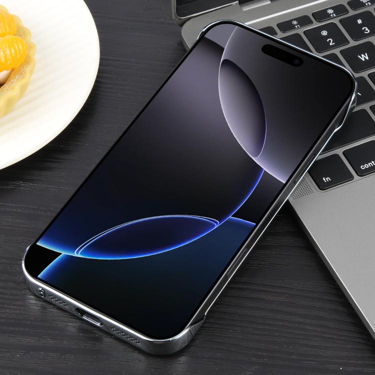 For iPhone 16 Pro Max Electroplating Frameless Frosted Anti-Glare PC MagSafe Phone Case