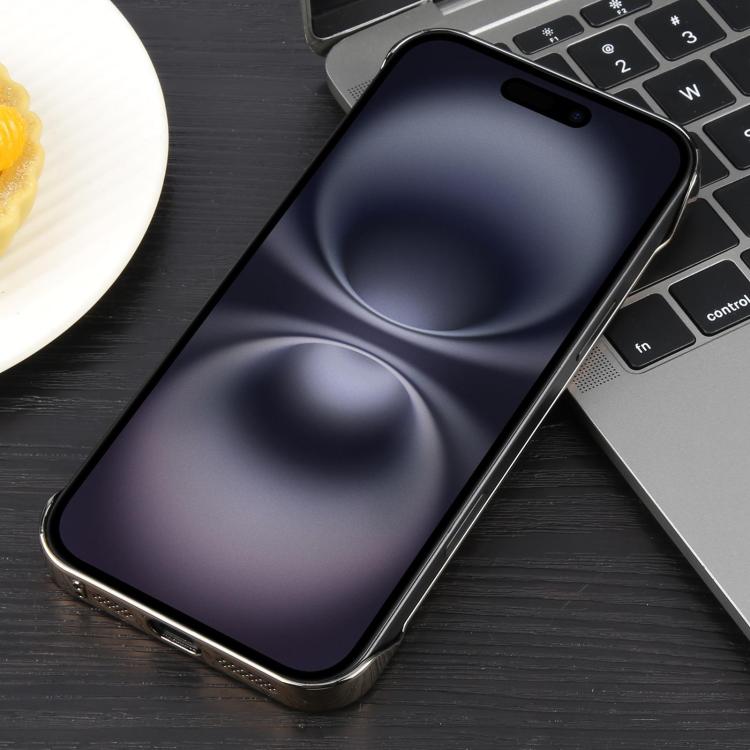 For iPhone 16 Plus Electroplating Frameless Frosted Anti-Glare PC MagSafe Phone Case