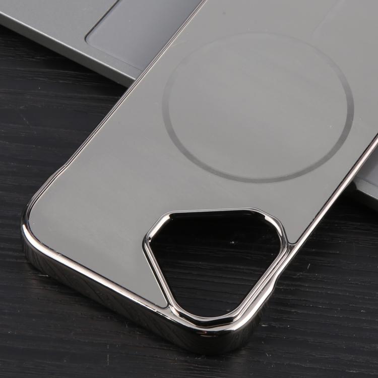 For iPhone 16 Plus Electroplating Frameless Frosted Anti-Glare PC MagSafe Phone Case
