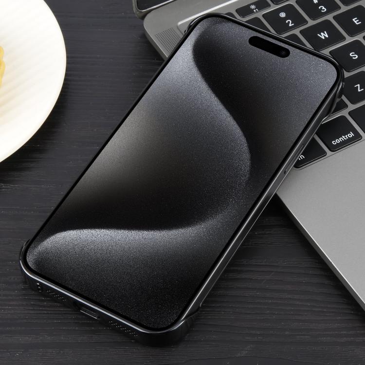 For iPhone 15 Pro Max Electroplating Frameless Frosted Anti-Glare PC MagSafe Phone Case