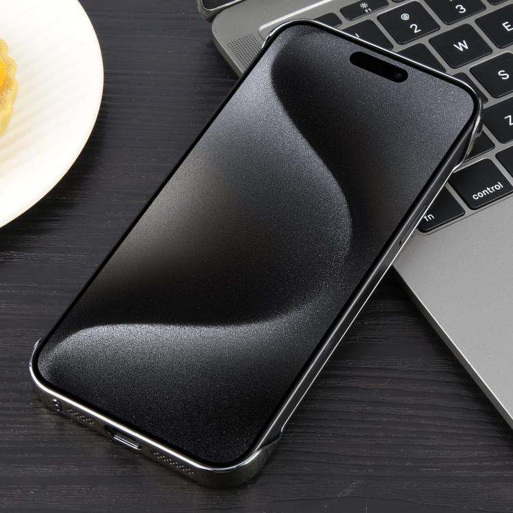 For iPhone 15 Pro Max Electroplating Frameless Frosted Anti-Glare PC MagSafe Phone Case