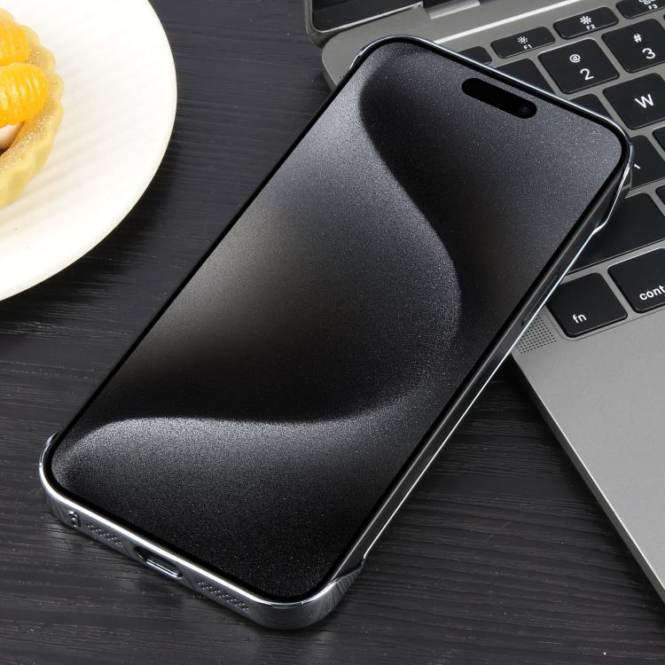 For iPhone 15 Pro Electroplating Frameless Frosted Anti-Glare PC MagSafe Phone Case
