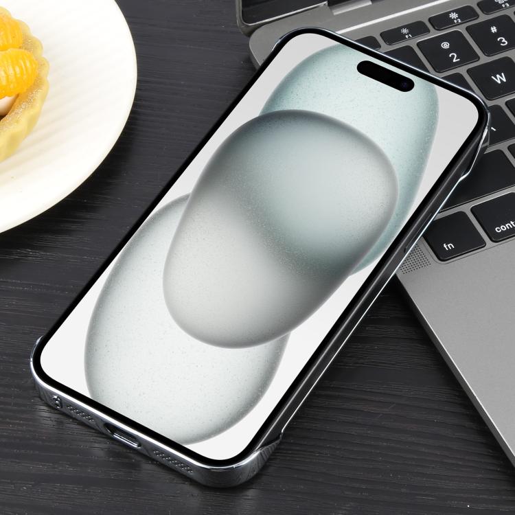 For iPhone 15 Plus / 14 Plus Electroplating Frameless Frosted Anti-Glare PC MagSafe Phone Case