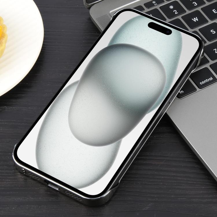 For iPhone 15 Plus / 14 Plus Electroplating Frameless Frosted Anti-Glare PC MagSafe Phone Case