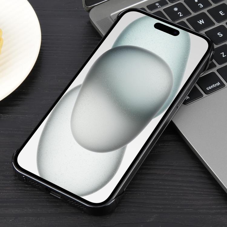 For iPhone 15 Electroplating Frameless Frosted Anti-Glare PC MagSafe Phone Case