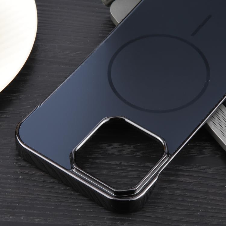 For iPhone 15 Electroplating Frameless Frosted Anti-Glare PC MagSafe Phone Case