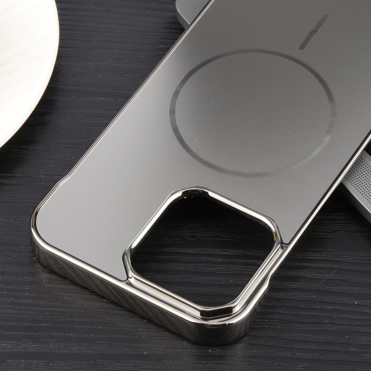 For iPhone 15 Electroplating Frameless Frosted Anti-Glare PC MagSafe Phone Case