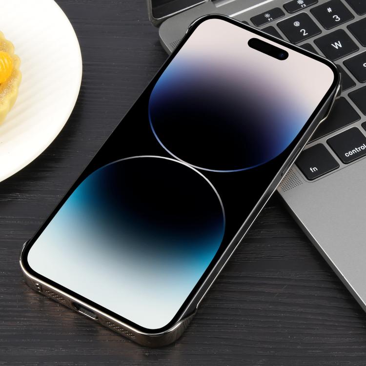 For iPhone 14 Pro Max Electroplating Frameless Frosted Anti-Glare PC MagSafe Phone Case