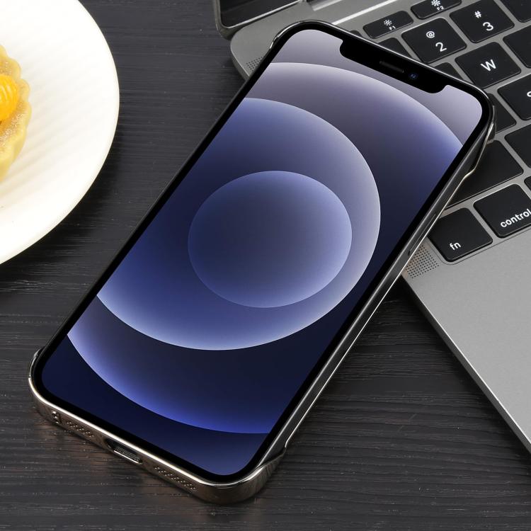 For iPhone 12 / 12 Pro Electroplating Frameless Frosted Anti-Glare PC MagSafe Phone Case