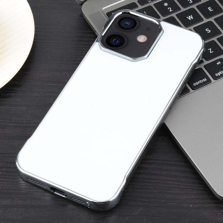 For iPhone 12 / 12 Pro Electroplating Frameless Frosted Anti-Glare PC MagSafe Phone Case