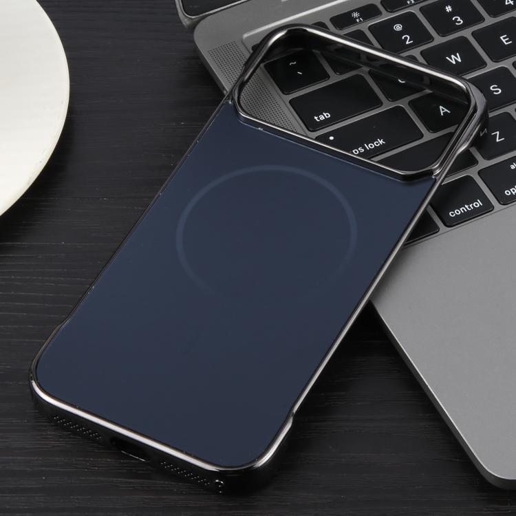 For iPhone 17 Pro Max Electroplating Frameless Frosted Anti-Glare PC MagSafe Phone Case