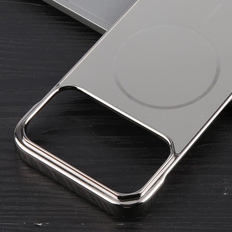 For iPhone 17 Pro Max Electroplating Frameless Frosted Anti-Glare PC MagSafe Phone Case