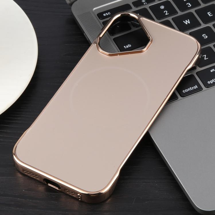 For iPhone 17 Electroplating Frameless Frosted Anti-Glare PC MagSafe Phone Case
