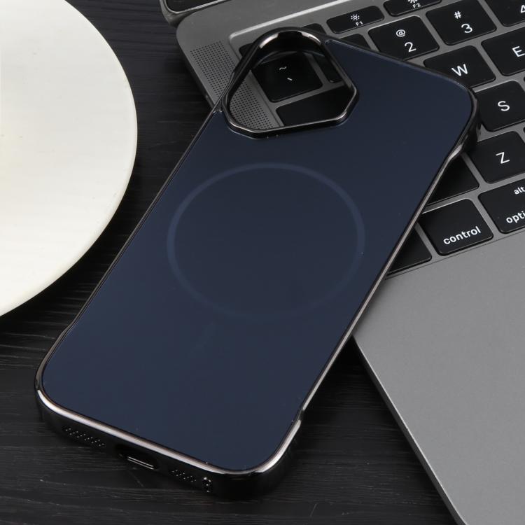 For iPhone 17 Electroplating Frameless Frosted Anti-Glare PC MagSafe Phone Case