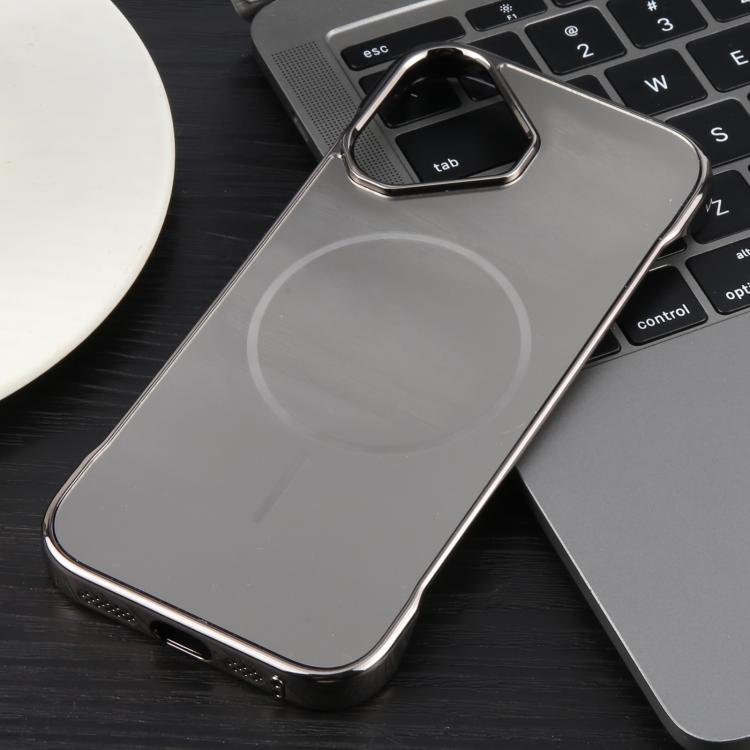 For iPhone 17 Electroplating Frameless Frosted Anti-Glare PC MagSafe Phone Case