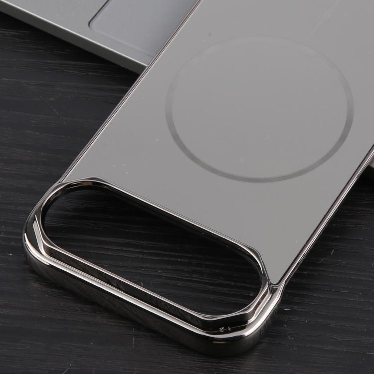 For iPhone Air Electroplating Frameless Frosted Anti-Glare PC MagSafe Phone Case