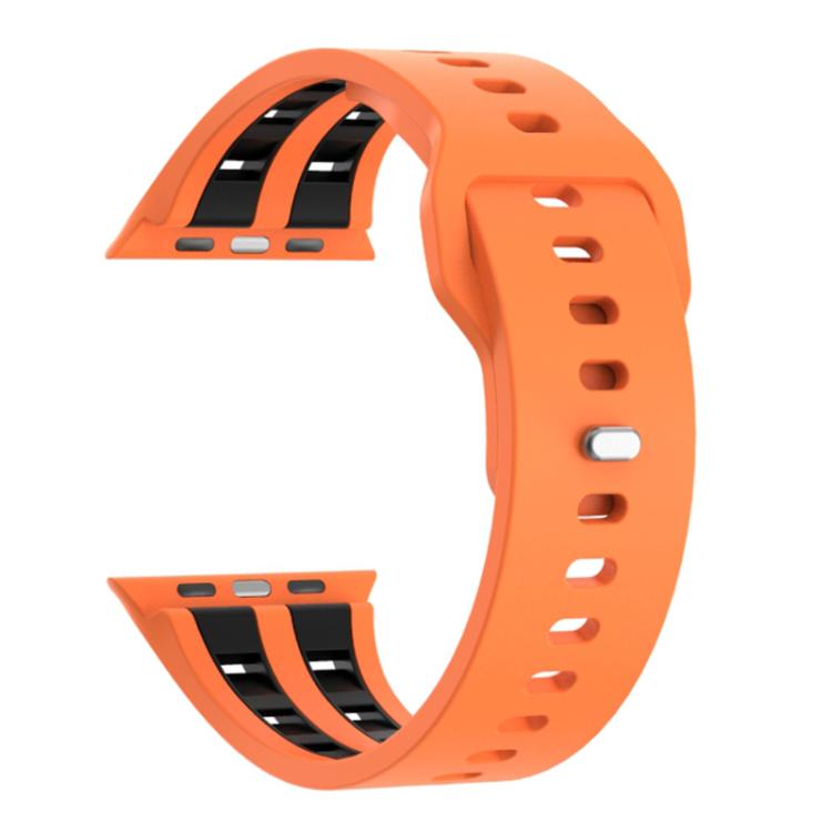For Apple Watch 46mm / 49mm / 45mm / 44mm Dual-row Breathable Silicone Watch Band