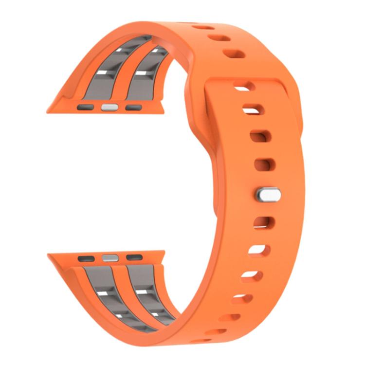 For Apple Watch 46mm / 49mm / 45mm / 44mm Dual-row Breathable Silicone Watch Band