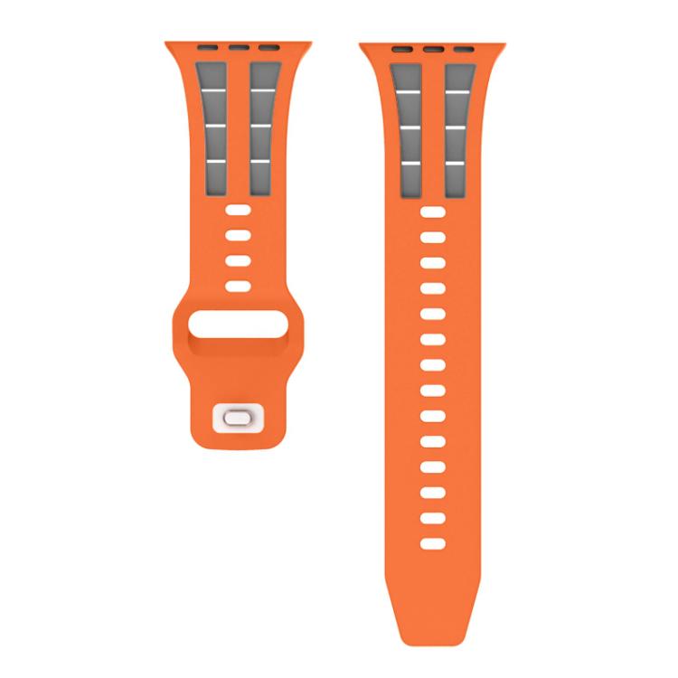 For Apple Watch 46mm / 49mm / 45mm / 44mm Dual-row Breathable Silicone Watch Band