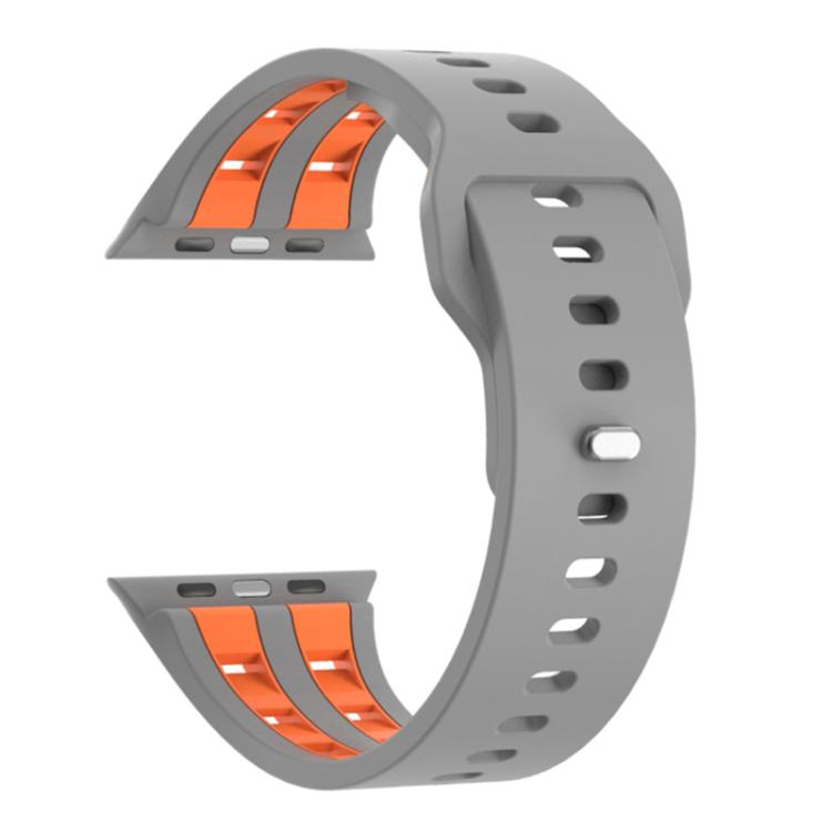For Apple Watch 46mm / 49mm / 45mm / 44mm Dual-row Breathable Silicone Watch Band