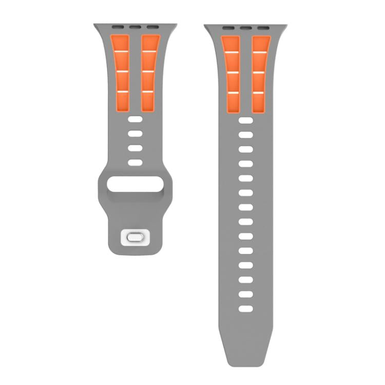 For Apple Watch 46mm / 49mm / 45mm / 44mm Dual-row Breathable Silicone Watch Band