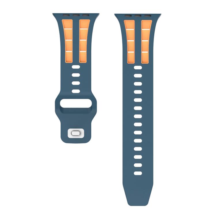 For Apple Watch 46mm / 49mm / 45mm / 44mm Dual-row Breathable Silicone Watch Band