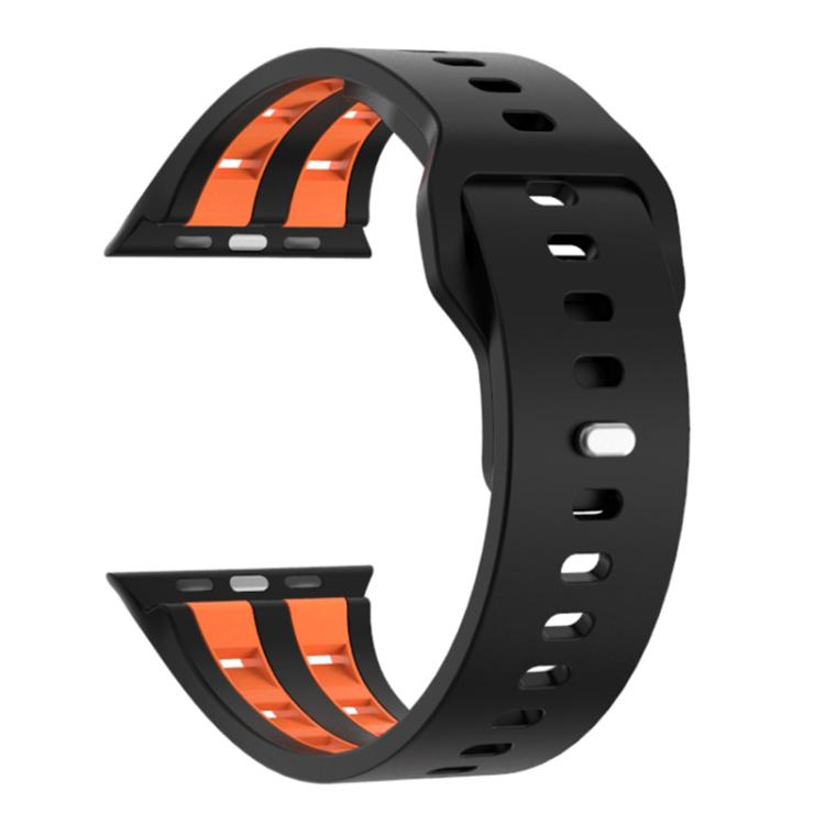 For Apple Watch 46mm / 49mm / 45mm / 44mm Dual-row Breathable Silicone Watch Band