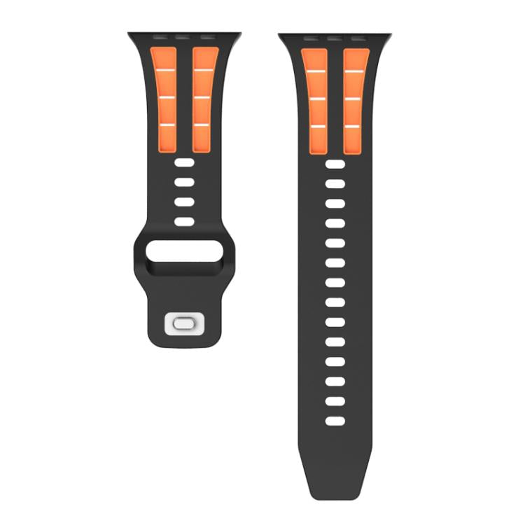 For Apple Watch 46mm / 49mm / 45mm / 44mm Dual-row Breathable Silicone Watch Band