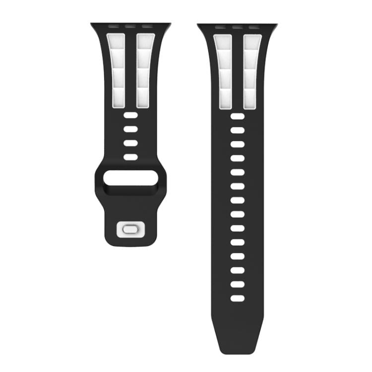 For Apple Watch 46mm / 49mm / 45mm / 44mm Dual-row Breathable Silicone Watch Band