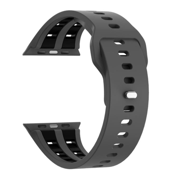 For Apple Watch 46mm / 49mm / 45mm / 44mm Dual-row Breathable Silicone Watch Band