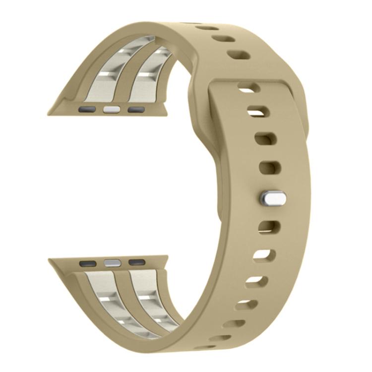 For Apple Watch 46mm / 49mm / 45mm / 44mm Dual-row Breathable Silicone Watch Band