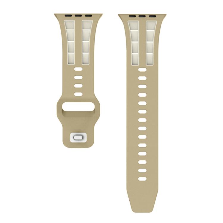 For Apple Watch 46mm / 49mm / 45mm / 44mm Dual-row Breathable Silicone Watch Band