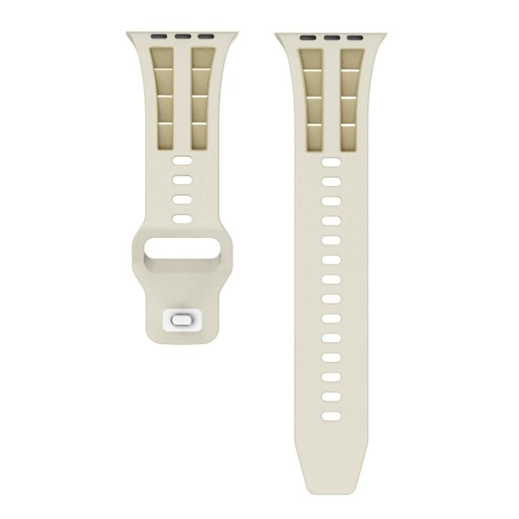 For Apple Watch 46mm / 49mm / 45mm / 44mm Dual-row Breathable Silicone Watch Band