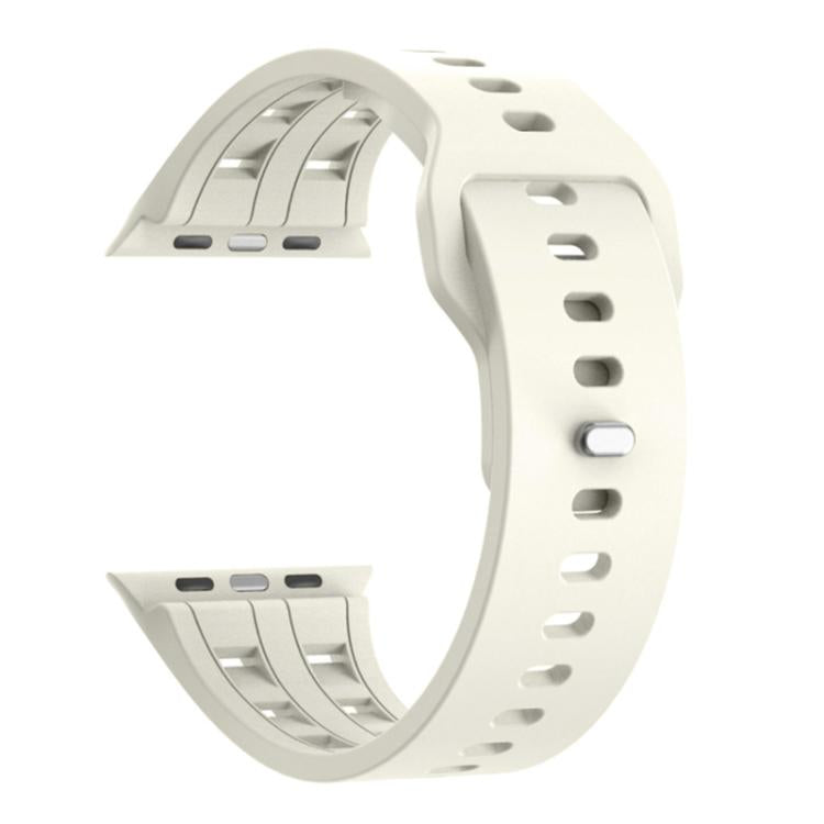 For Apple Watch 46mm / 49mm / 45mm / 44mm Dual-row Breathable Silicone Watch Band
