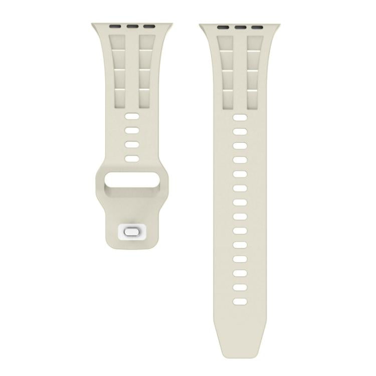 For Apple Watch 46mm / 49mm / 45mm / 44mm Dual-row Breathable Silicone Watch Band